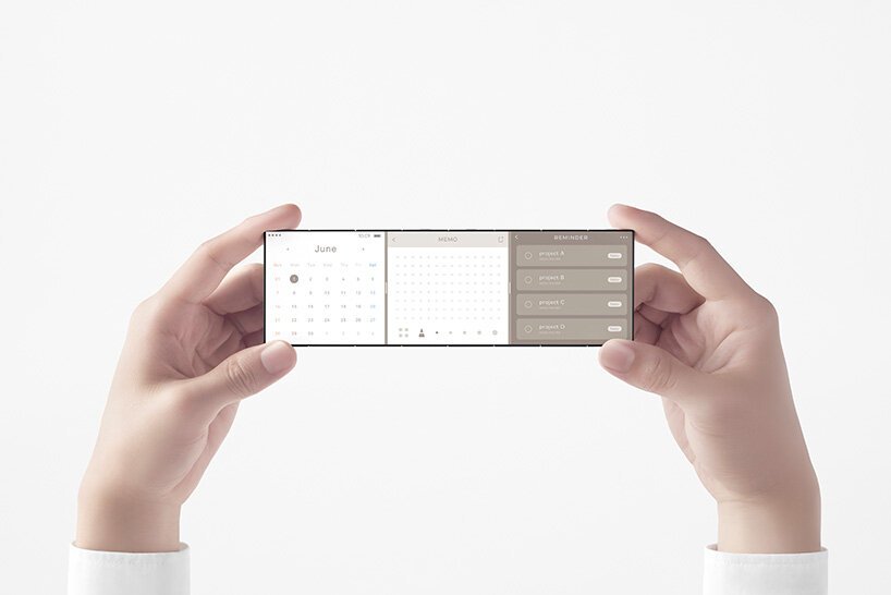 嘉合创通说设计：nendo为OPPO推出了一款信用卡大小的手机，分为三个屏幕